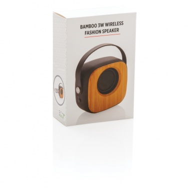 Logotrade business gift image of: Bamboo 3W Wireless Fashion Speaker